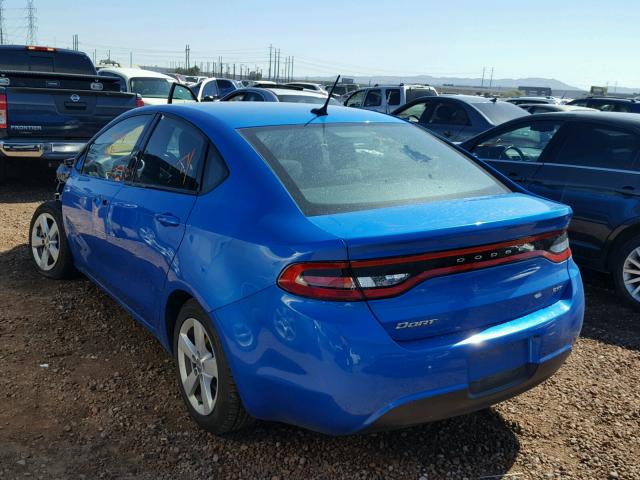 1C3CDFBB8GD538049 - 2016 DODGE DART SXT BLUE photo 3