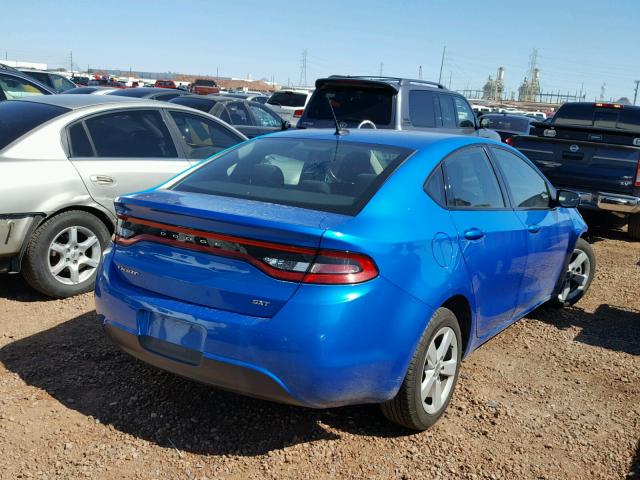 1C3CDFBB8GD538049 - 2016 DODGE DART SXT BLUE photo 4