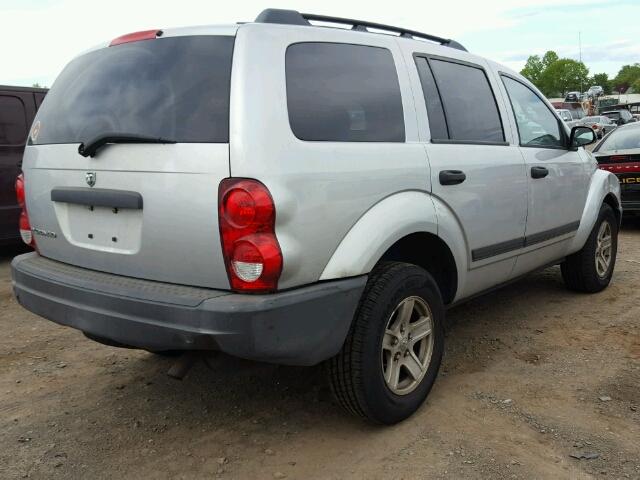 1D4HD38K66F130761 - 2006 DODGE DURANGO SX SILVER photo 4