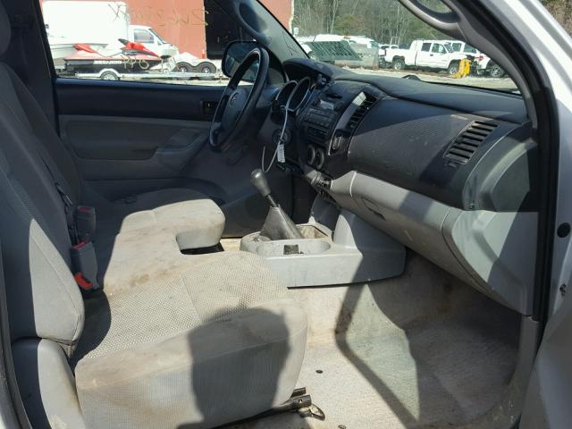 5TEPX42N49Z635214 - 2009 TOYOTA TACOMA SILVER photo 5