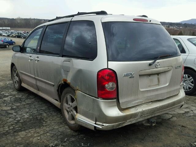 JM3LW28J030357307 - 2003 MAZDA MPV WAGON GOLD photo 3