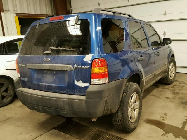 1FMCU59H17KA40900 - 2007 FORD ESCAPE HEV BLUE photo 4