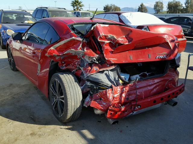 JF1ZNAA19D1705679 - 2013 TOYOTA SCION FR-S წითელი ფოტო 3