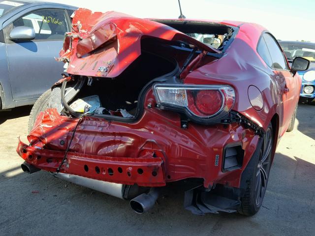 JF1ZNAA19D1705679 - 2013 TOYOTA SCION FR-S წითელი ფოტო 4