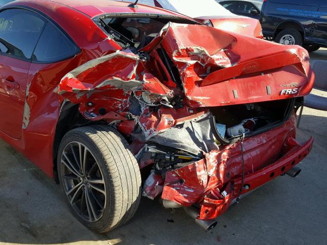 JF1ZNAA19D1705679 - 2013 TOYOTA SCION FR-S წითელი ფოტო 9