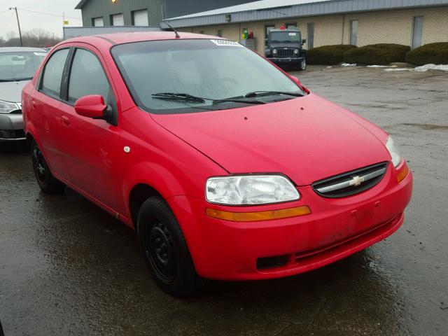 KL1TD52635B443990 - 2005 CHEVROLET AVEO BASE RED photo 1