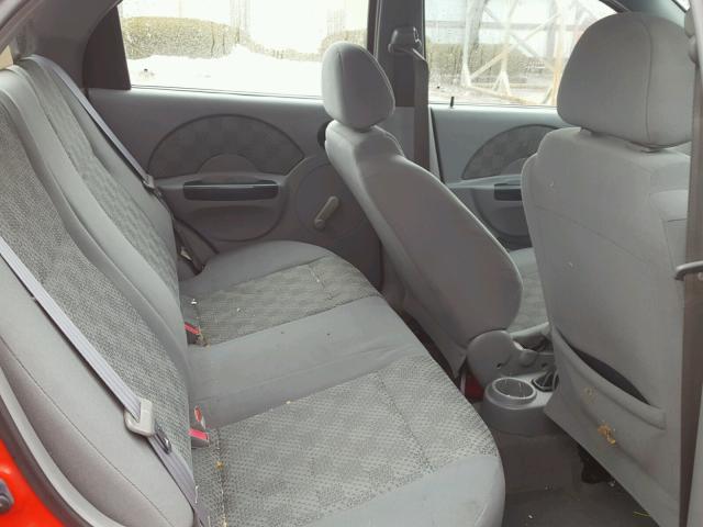 KL1TD52635B443990 - 2005 CHEVROLET AVEO BASE Kırmızı fotoğraf 6