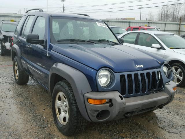 1J4GL48K63W669579 - 2003 JEEP LIBERTY SP BLUE photo 1