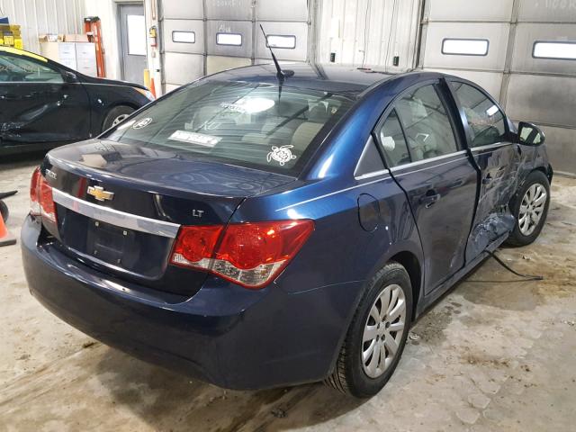 1G1PF5S9XB7236597 - 2011 CHEVROLET CRUZE LT BLUE photo 4