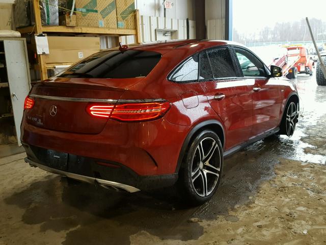 4JGED6EB0GA025326 - 2016 MERCEDES-BENZ GLE COUPE RED photo 4
