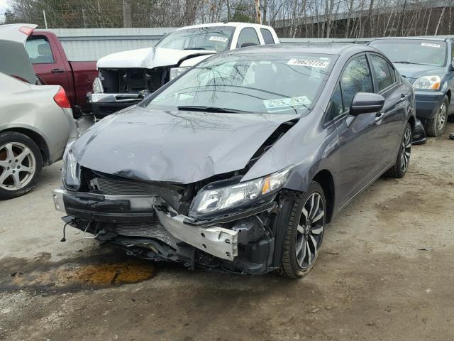 2HGFB2F96EH514185 - 2014 HONDA CIVIC EXL 灰色 照片 2