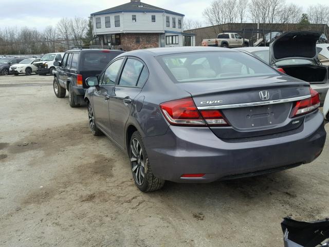 2HGFB2F96EH514185 - 2014 HONDA CIVIC EXL 灰色 照片 3