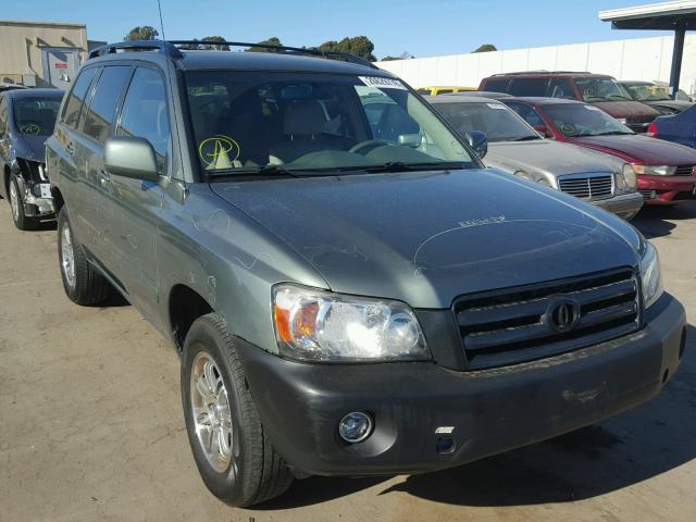 JTEGD21A640092254 - 2004 TOYOTA HIGHLANDER GREEN photo 1