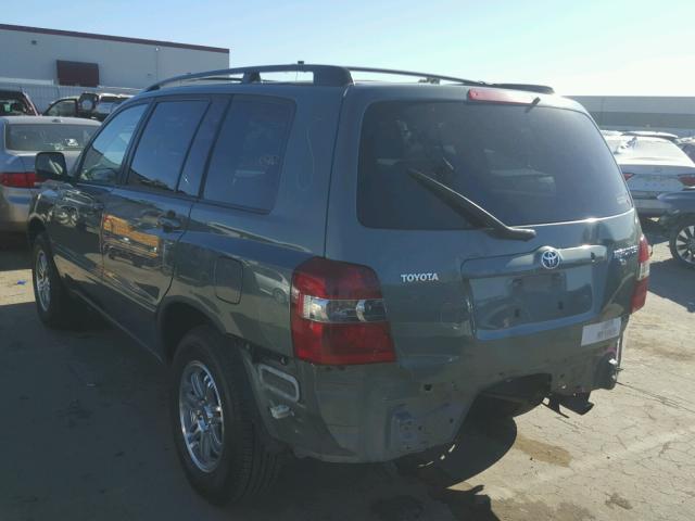 JTEGD21A640092254 - 2004 TOYOTA HIGHLANDER GREEN photo 3