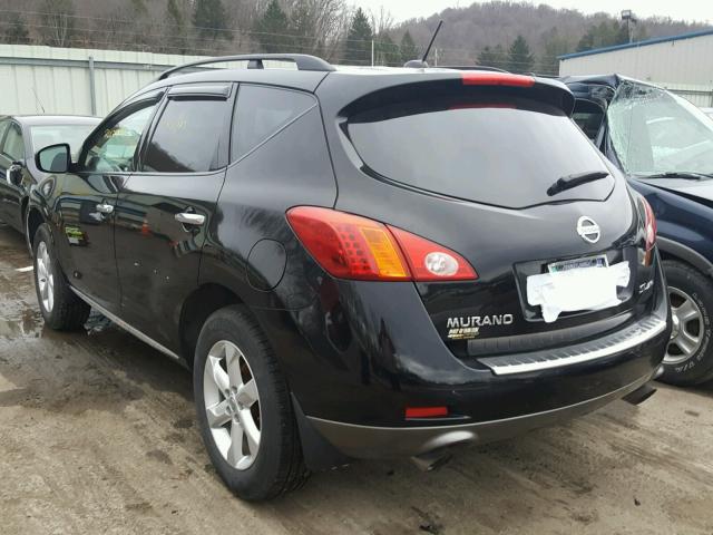 JN8AZ1MW0AW107521 - 2010 NISSAN MURANO S BLACK photo 3