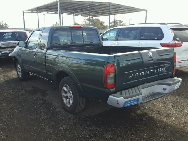 1N6DD26S12C315172 - 2002 NISSAN FRONTIER K GREEN photo 3