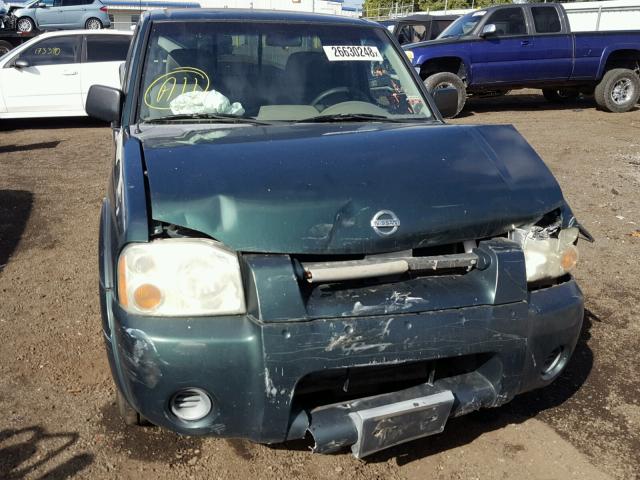 1N6DD26S12C315172 - 2002 NISSAN FRONTIER K GREEN photo 9