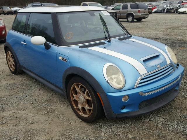 WMWRE334X4TD79179 - 2004 MINI COOPER S BLUE photo 1