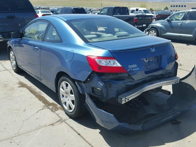 2HGFG11648H575788 - 2008 HONDA CIVIC LX BLUE photo 3