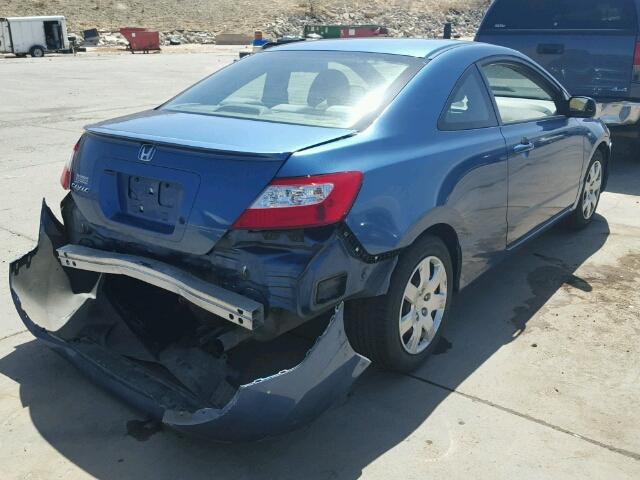 2HGFG11648H575788 - 2008 HONDA CIVIC LX BLUE photo 4