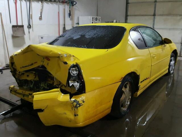 2G1WX12K439218567 - 2003 CHEVROLET MONTE CARL YELLOW photo 4