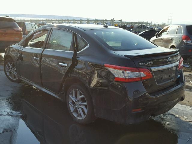 3N1AB7AP7EY308706 - 2014 NISSAN SENTRA S BLACK photo 3