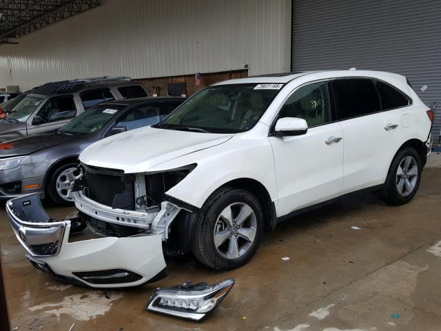 5FRYD3H29FB012932 - 2015 ACURA MDX WHITE photo 2