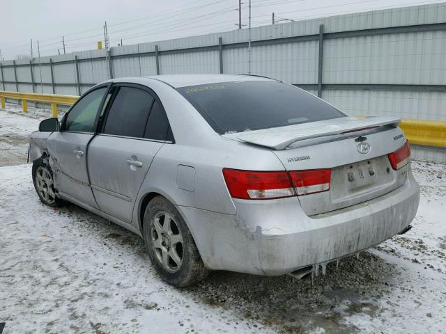 5NPEU46F16H004972 - 2006 HYUNDAI SONATA GLS SILVER photo 3