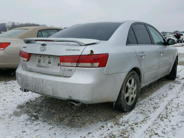 5NPEU46F16H004972 - 2006 HYUNDAI SONATA GLS SILVER photo 4