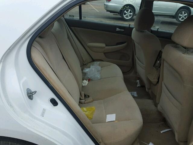 1HGCM56105A134055 - 2005 HONDA ACCORD DX WHITE photo 6