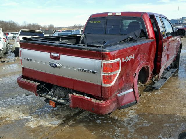 1FTFW1ET5EFC51148 - 2014 FORD F150 SUPER MAROON photo 4