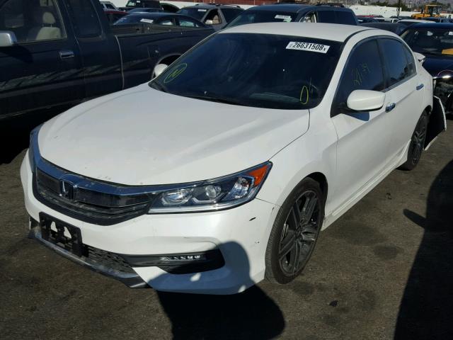 1HGCR2F58GA243949 - 2016 HONDA ACCORD SPO WHITE photo 2