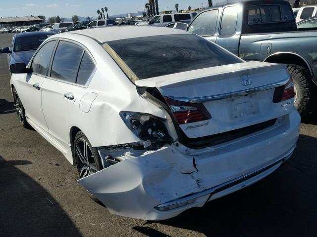 1HGCR2F58GA243949 - 2016 HONDA ACCORD SPO WHITE photo 3