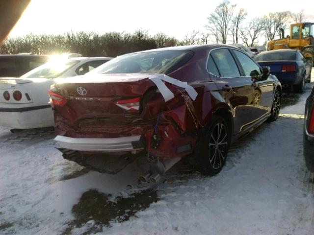 4T1B11HK7JU545135 - 2018 TOYOTA CAMRY L MAROON photo 4