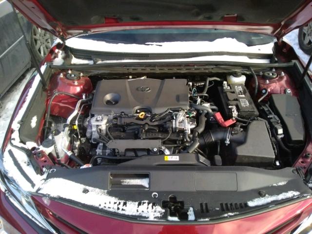 4T1B11HK7JU545135 - 2018 TOYOTA CAMRY L MAROON photo 7