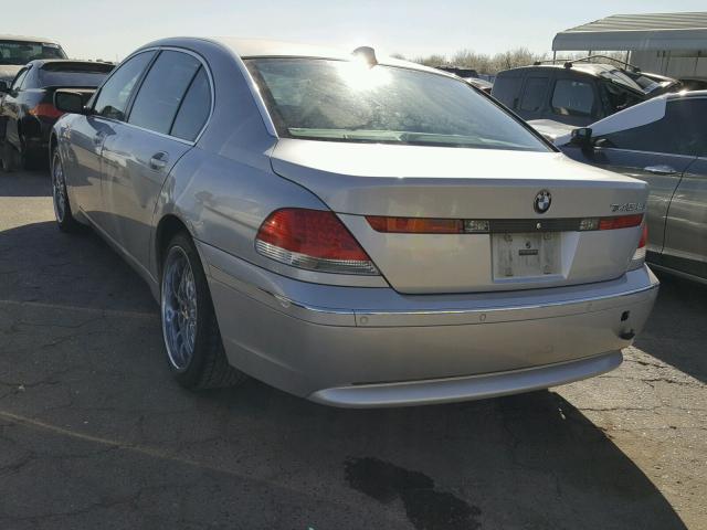 WBAGN63585DS60864 - 2005 BMW 745 LI SILVER photo 3