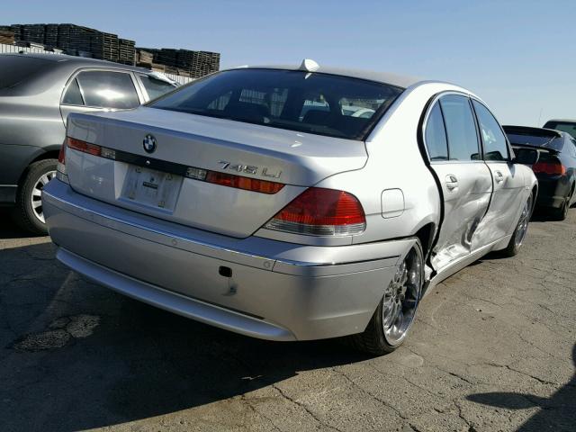 WBAGN63585DS60864 - 2005 BMW 745 LI SILVER photo 4