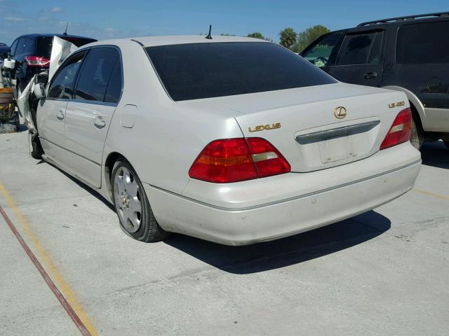 JTHBN30F210045604 - 2001 LEXUS LS 430 WHITE photo 3