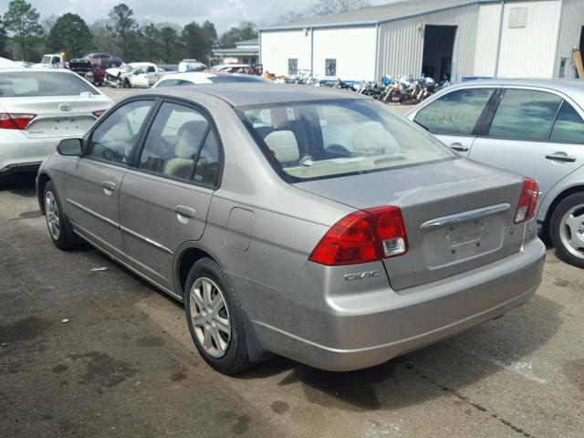 2HGES26813H569840 - 2003 HONDA CIVIC EX BEIGE photo 3