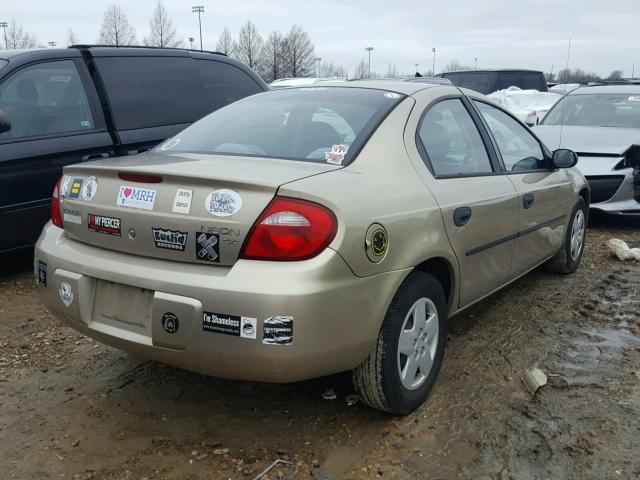 1B3ES26C03D151948 - 2003 DODGE NEON SE GOLD photo 4