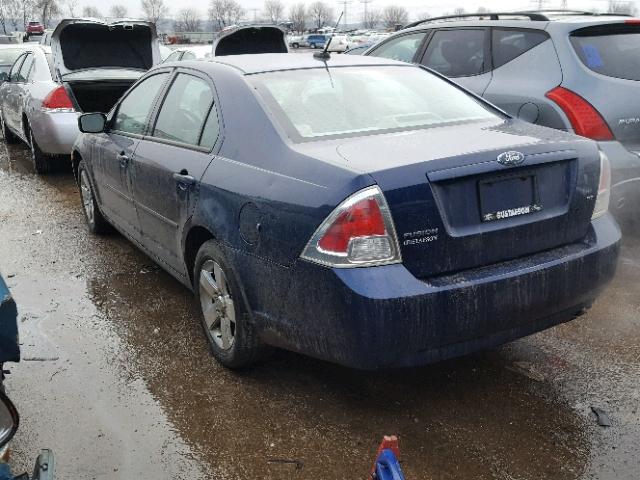 3FAHP07Z77R207004 - 2007 FORD FUSION SE BLUE photo 3