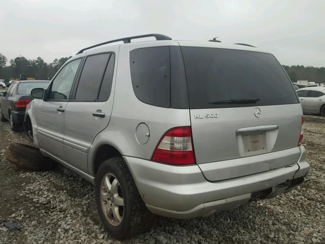 4JGAB75E93A436982 - 2003 MERCEDES-BENZ ML 500 SILVER photo 3