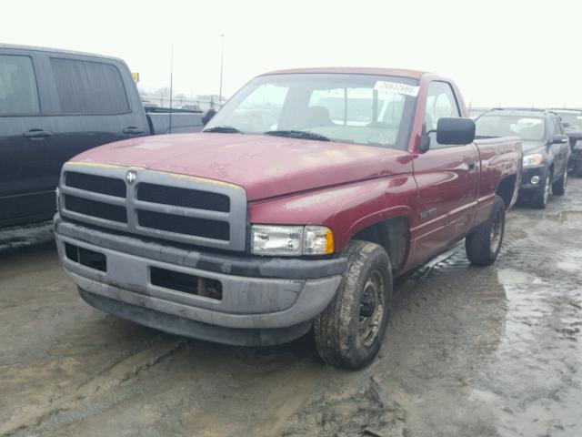 1B7HC16X1TS668810 - 1996 DODGE RAM 1500 RED photo 2