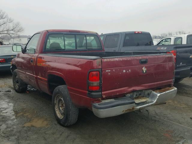 1B7HC16X1TS668810 - 1996 DODGE RAM 1500 RED photo 3