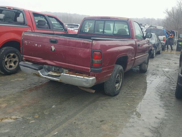 1B7HC16X1TS668810 - 1996 DODGE RAM 1500 RED photo 4