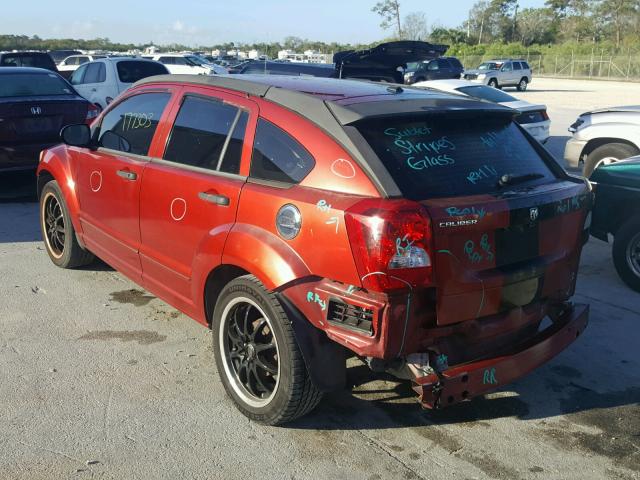 1B3HB48B07D223900 - 2007 DODGE CALIBER SX RED photo 3