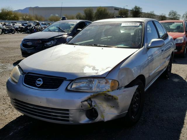 3N1CB51D33L810254 - 2003 NISSAN SENTRA XE SILVER photo 2