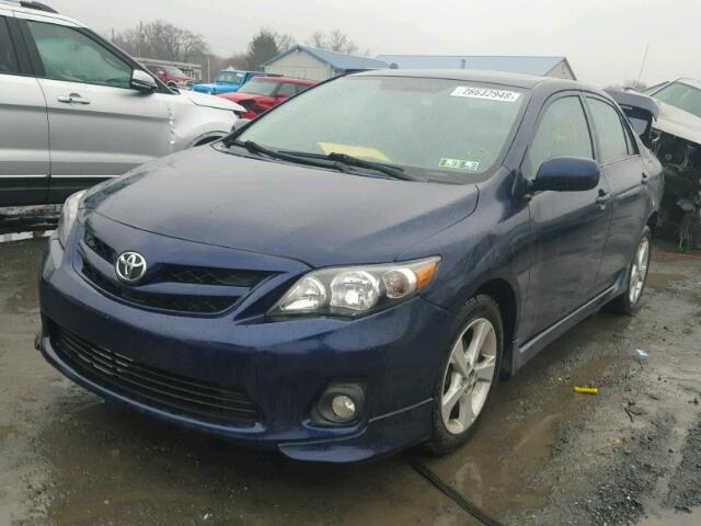 2T1BU4EE2CC896370 - 2012 TOYOTA COROLLA BA BLUE photo 2