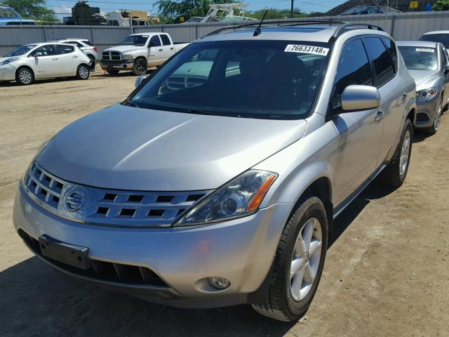 JN8AZ08T04W221937 - 2004 NISSAN MURANO SL SILVER photo 2