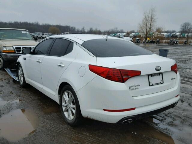 5XXGN4A70DG227471 - 2013 KIA OPTIMA EX WHITE photo 3